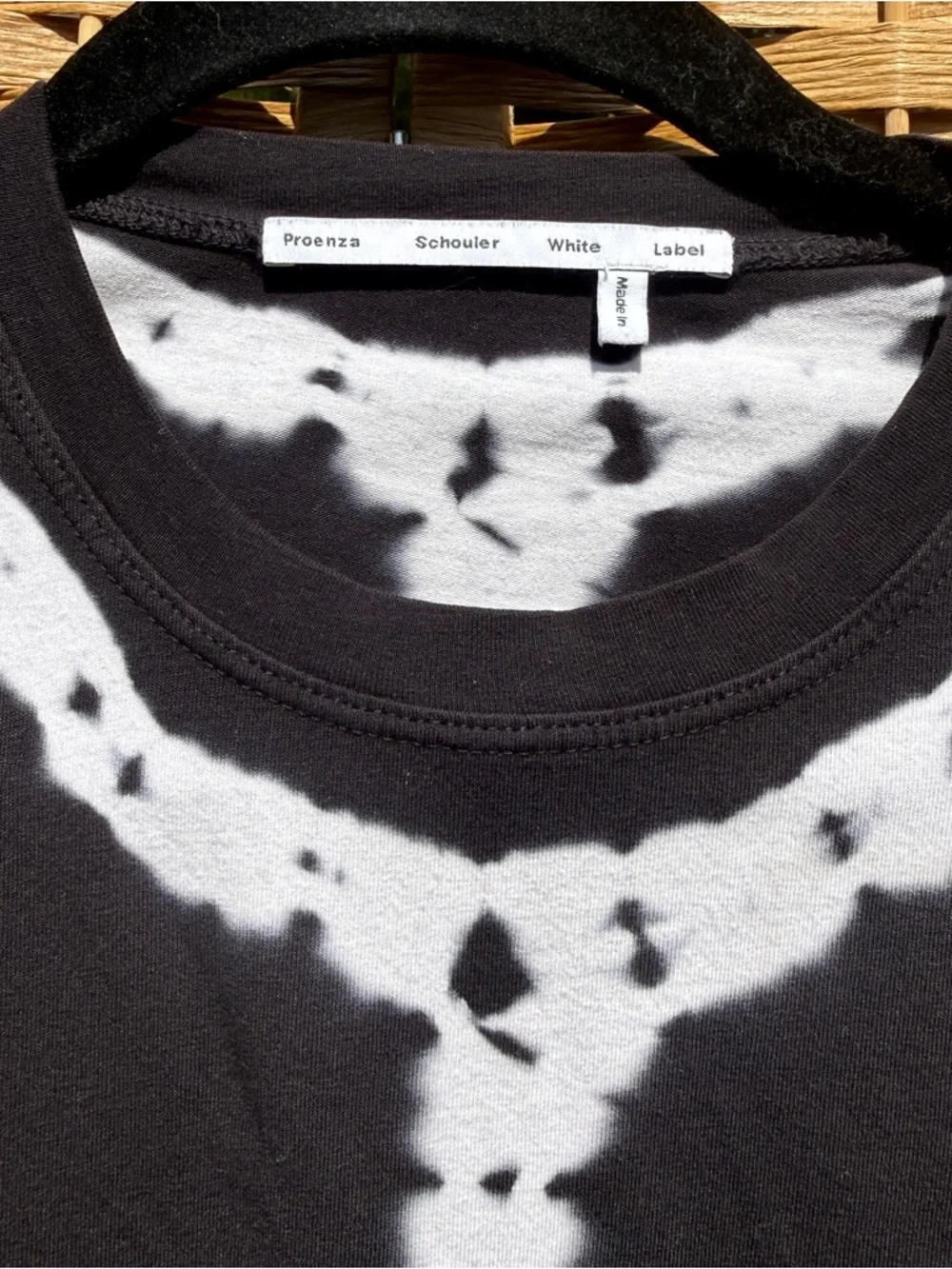 Proenza Schouler White Label Black and White T-Shirt Women’s Small - Picture 4 of 6